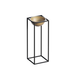 Aberto Design Maceta Decorativa GED-021-A Negro y Dorado